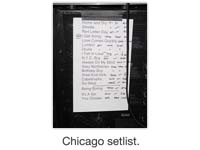 Chicago setlist.