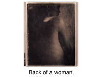 Back of a woman.