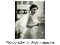 Photography for Bride magazine.