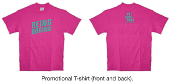 Promotional T-shirt (front and back).