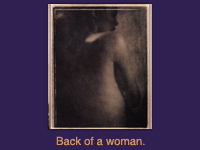 Back of a woman.