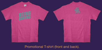 Promotional T-shirt (front and back).